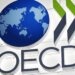 OECD logo featuring a globe and stylized arrows in green and gray colors.